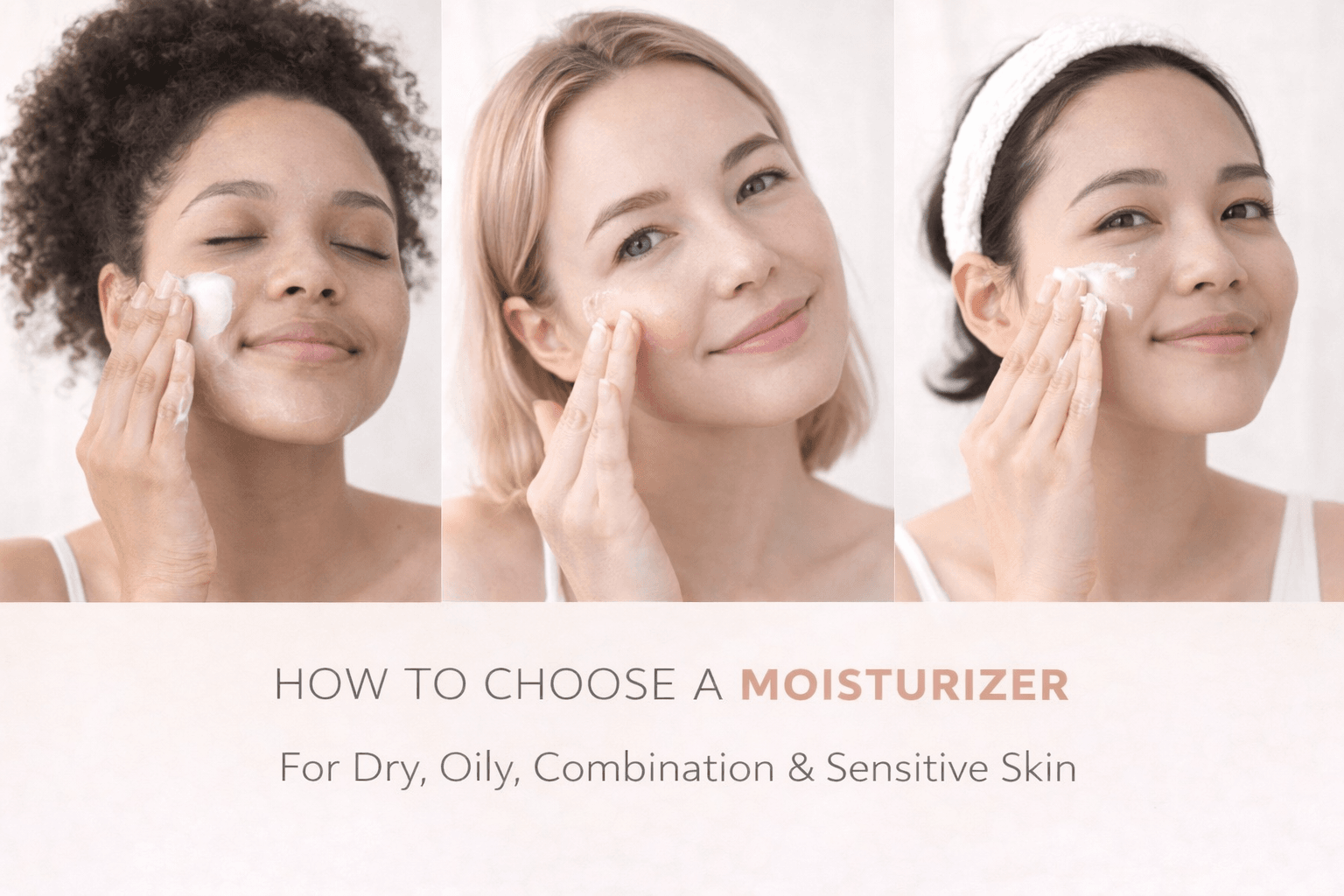 How To Choose A Moisturizer For Dry, Oily, Combination, And Sensitive Skin